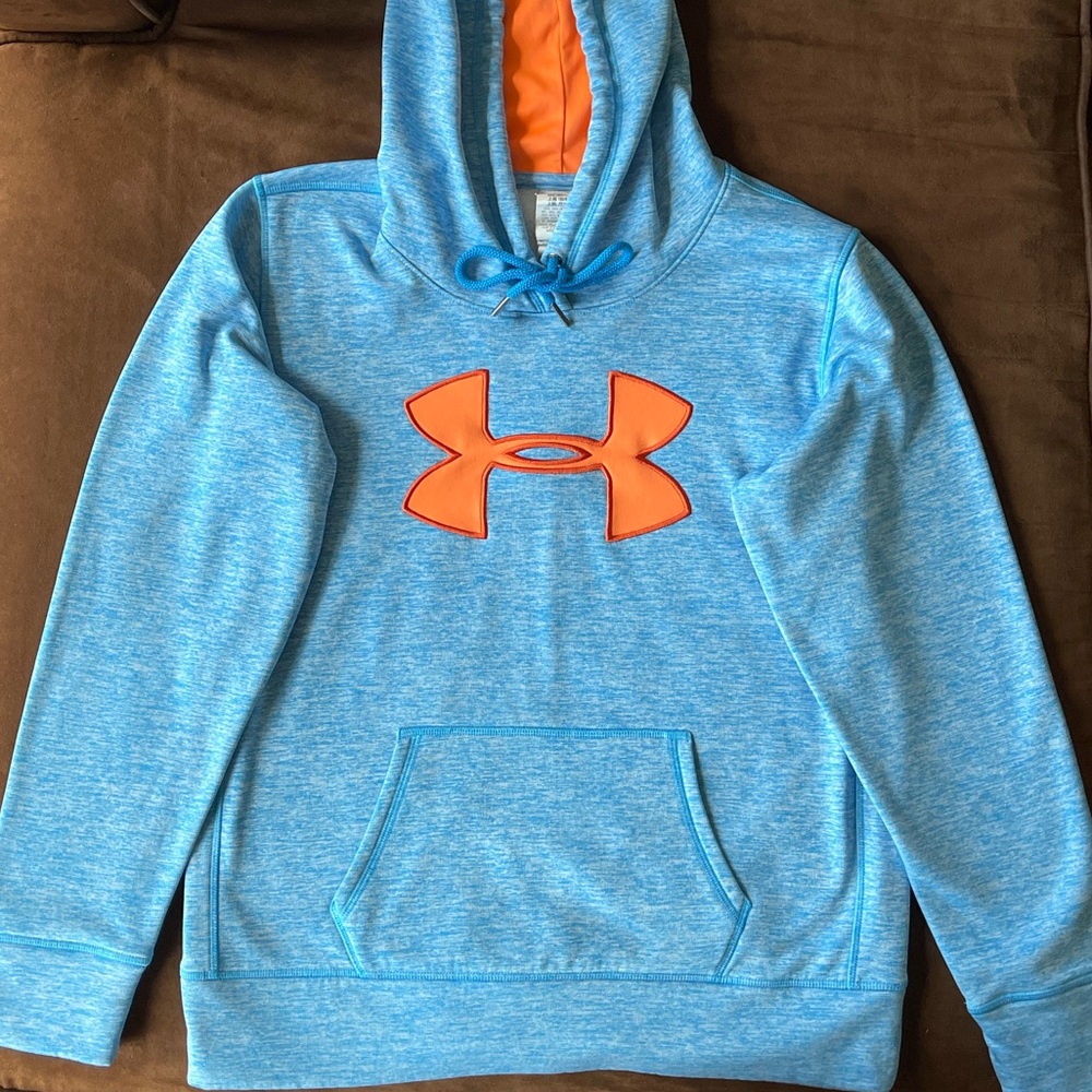 UNDER ARMOUR ~ Blue + Orange Hoodie ~ Perfect Condition